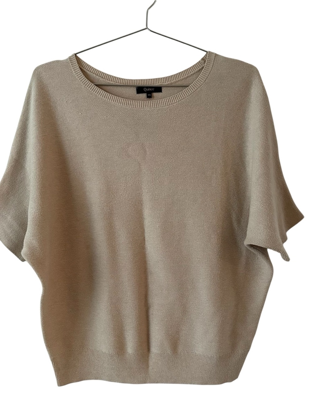 QUINCE LIGHTWEIGHT COTTON CASHMERE LINK-STITCH DOLMAN SWEATER - Picture 3 of 5